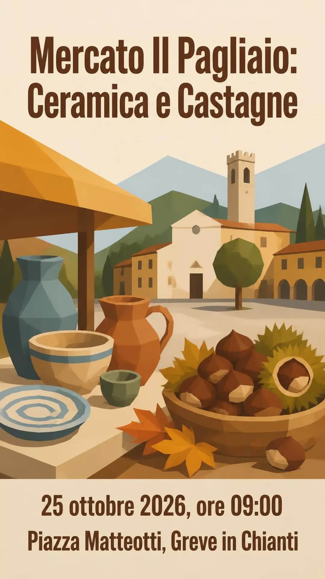 Mercato Il Pagliaio: Ceramica e Castagne
